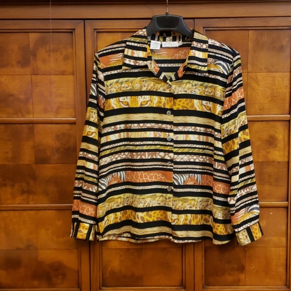 Cathy Che Tops - Cathy Che Ladies Long Sleeve Blouse Size 18